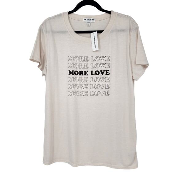 Sub Urban Riot More Love Short Sleeve Cotton Blend Graphic T-Shirt Size Large - Picture 1 of 4